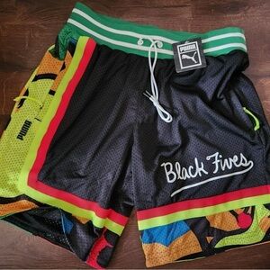 Puma Basketball Shorts Black Men’s Size XXL 2XL $70 MSRP BRAND NEW